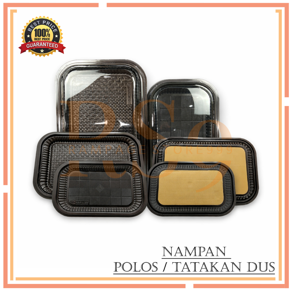 [1 PACK] Mika Tray Nampan Plastik Kue Snack Catering / Mika Kue Nampan Tatakan Alas Dus / Nampan Min