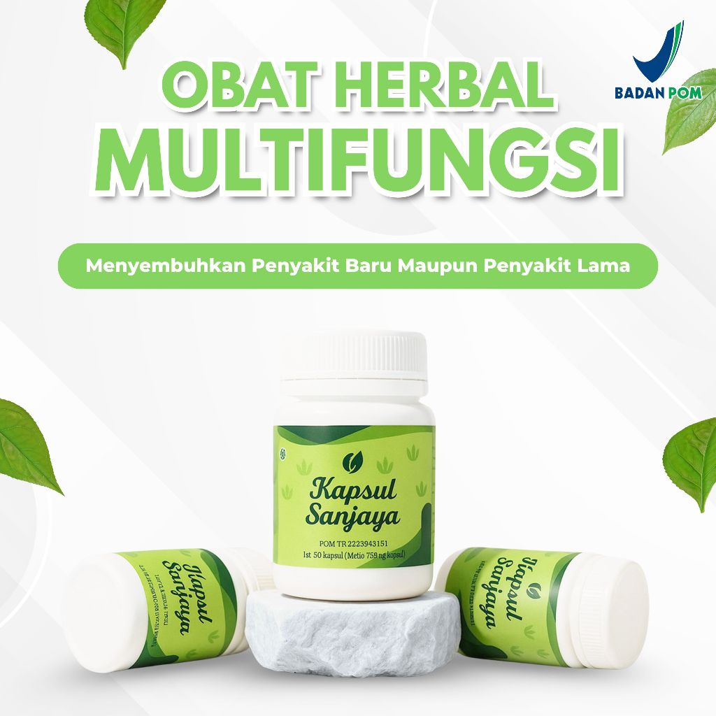Kapsul Sanjaya 84 Kapsul - Herbal Alami Membantu Mengatasi Nyeri Sendi, Otot, dan Pegal Linu | BPOM