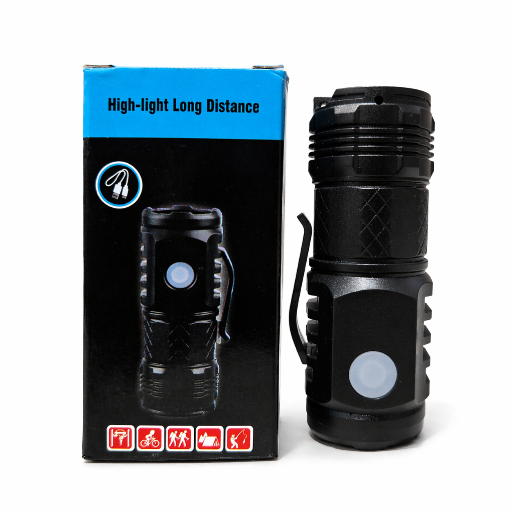 Senter Mini LED 3 Mata / Senter Mini Anti Air Super Terang / Senter Mini Rechargeable