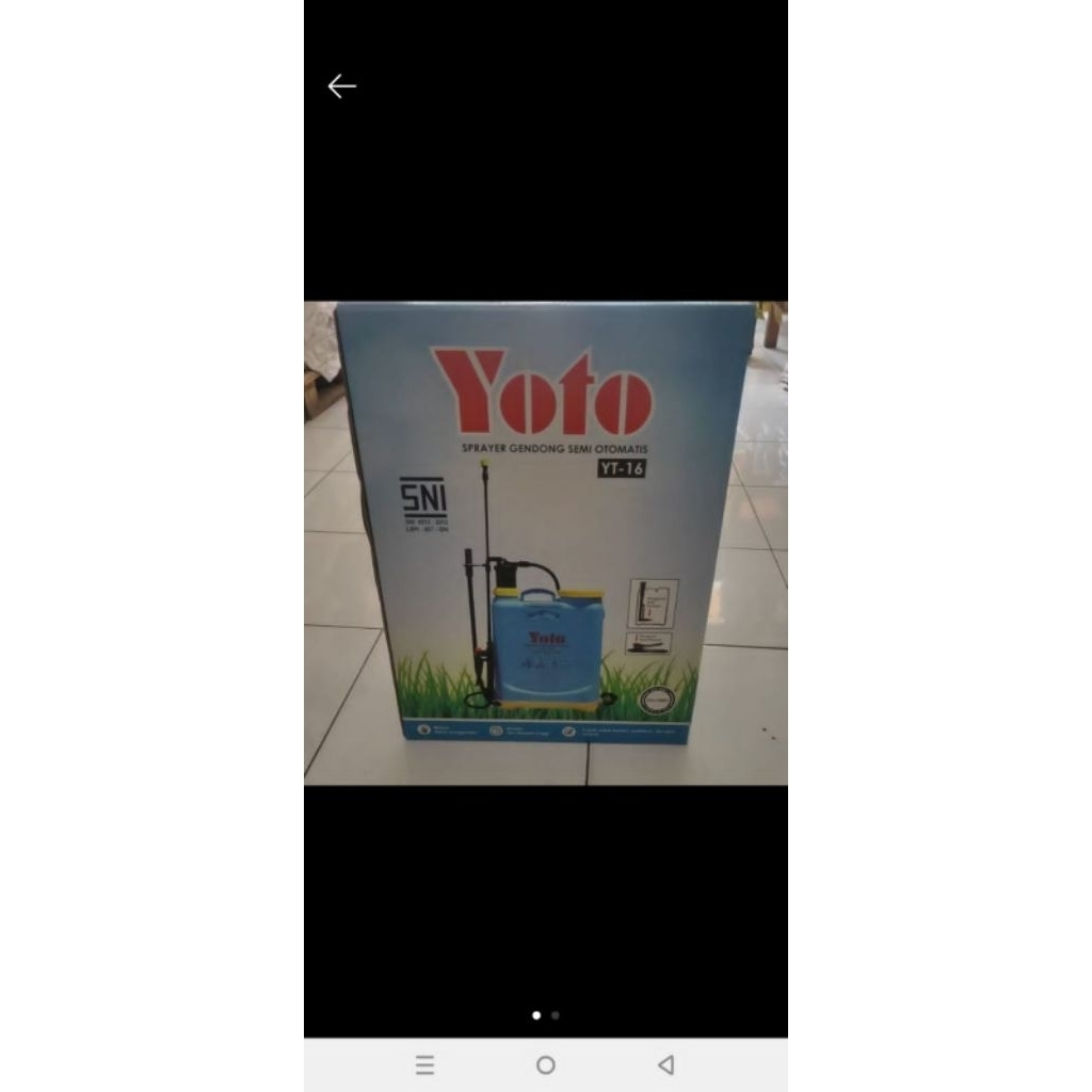 Sprayer manual Yoto 16 Liter