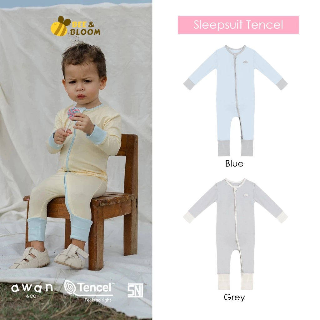 Awan & Co - Sleepsuit TENCEL | Baju Tidur Anak bahan Tencel | Baby Pajamas Tencel