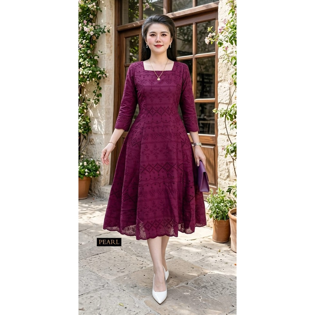 Dress katun bolong premium dress katun bolong terbaru