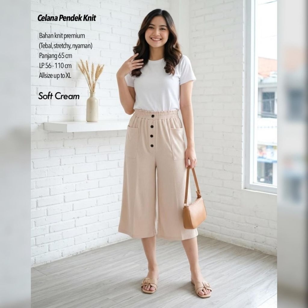 KULOT KNIT 7/8 / KULOT WANITA BAHAN KNIT PREMIUM