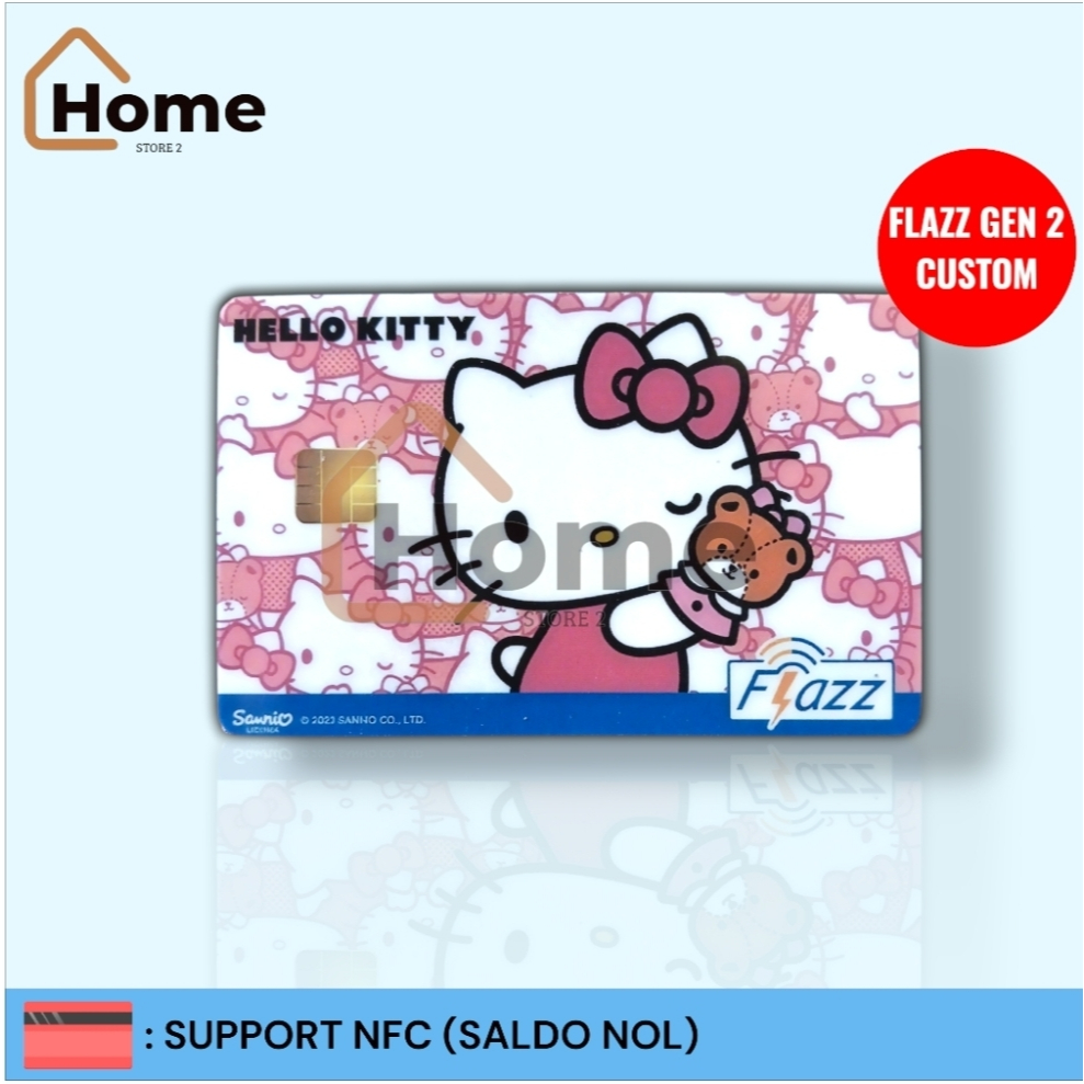 [FLASH SALE] KARTU ETOLL FLAZZ BCA GEN 2 CUSTOM DOFF UV HELLO KITTY PINK