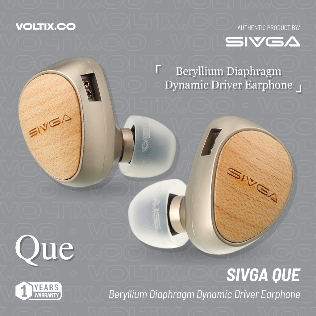 SIVGA Que Magnetic Beryllium Diaphragm dynamic driver In Ear Monitor Earphone Garansi Resmi INTIUM