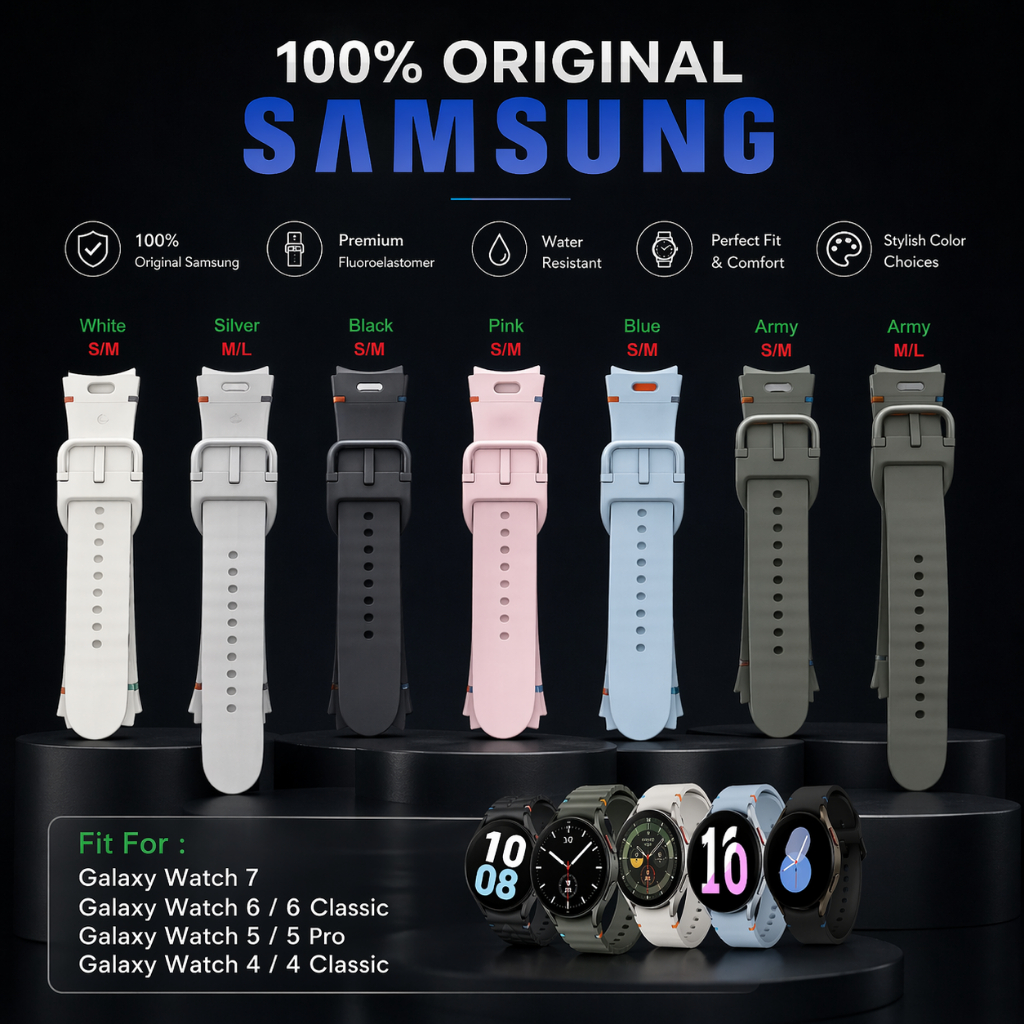 Strap Sport Band Samsung Galaxy Watch 7/6/5/4 | Original & Berkualitas Tinggi