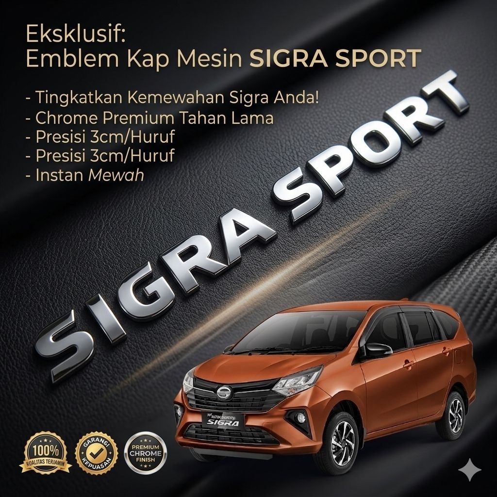 Emblem kap mesin daihatsu sigra sport