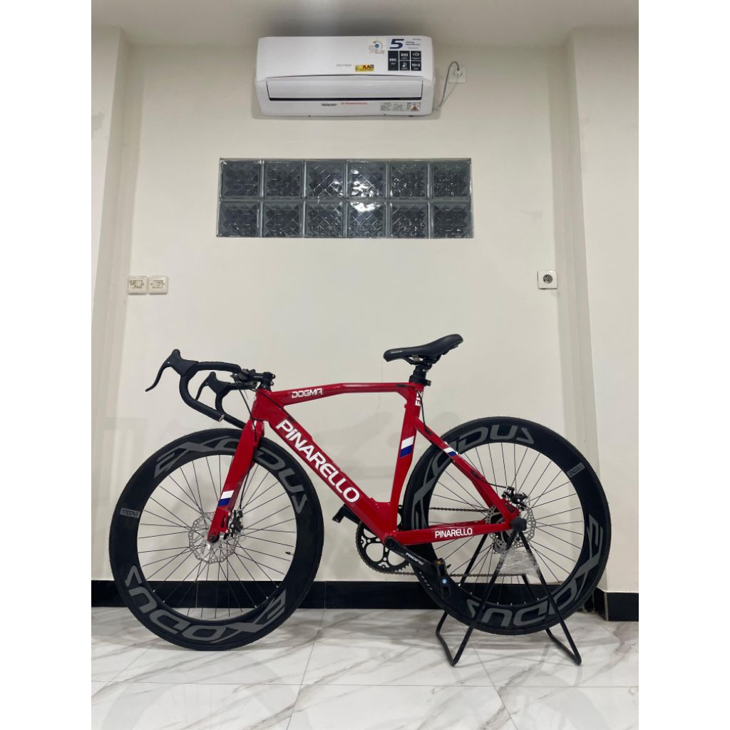 Sepeda Road Bike pinarello Merah Murah siap pakai ~Bisa request warna dan ukuran