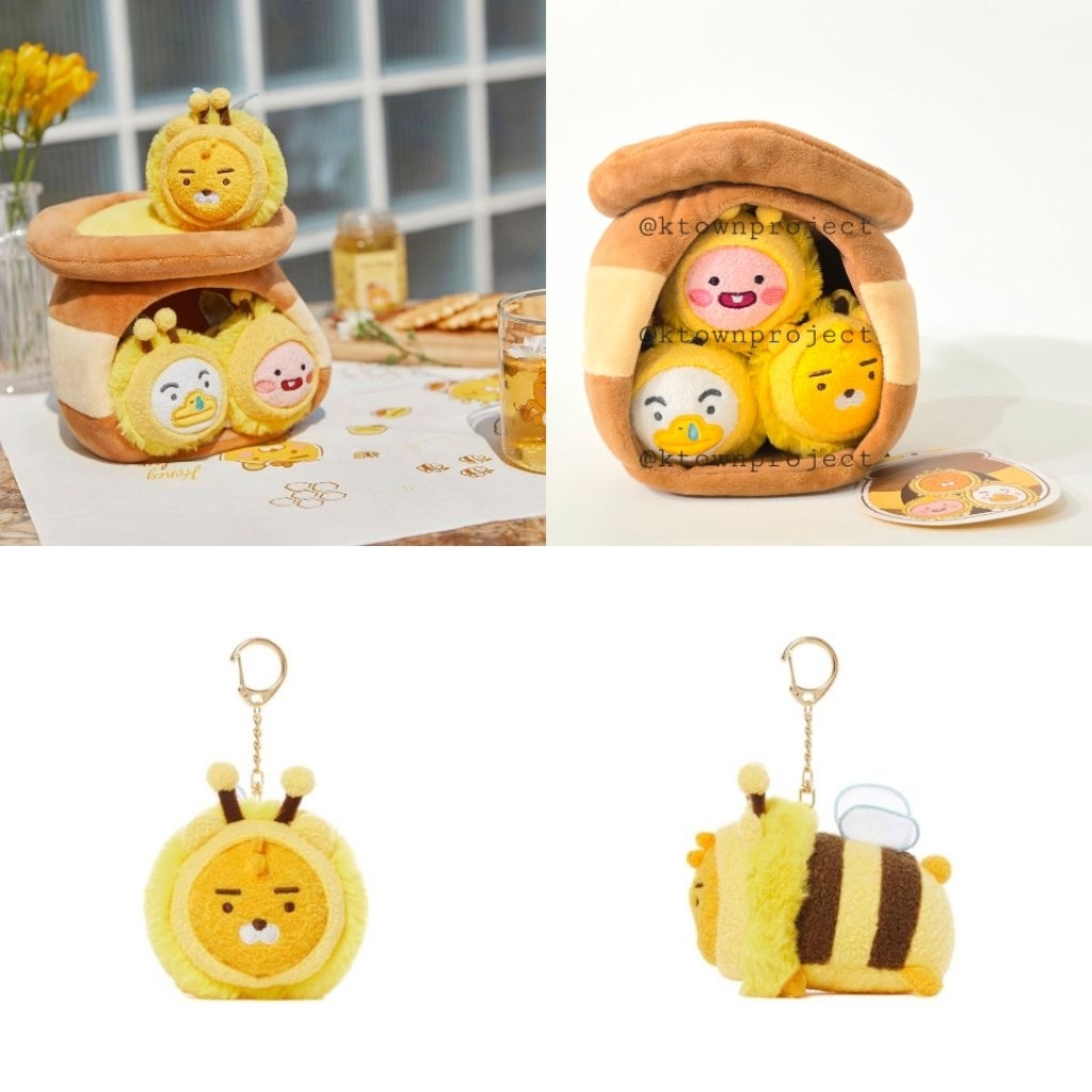 [READY - CLEARANCE SALE] KAKAO FRIENDS LITTLE APEACH RYAN TUBE HONEY FRIENDS PLUSH SET