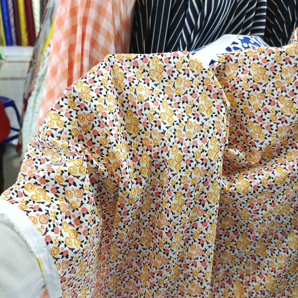 kain katun poplin motif - kain katun poplin premium - kain katun poplin motif bunga - kain katun pop