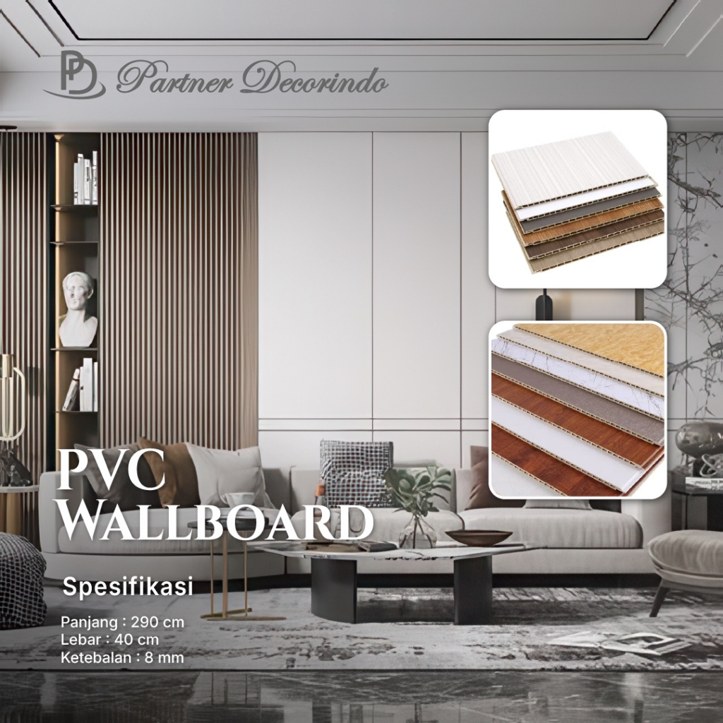Wallboard Panel PVC /Wallboard WPC/ Wallboard Marmer Hiasan Dinding Wall Board Kayu