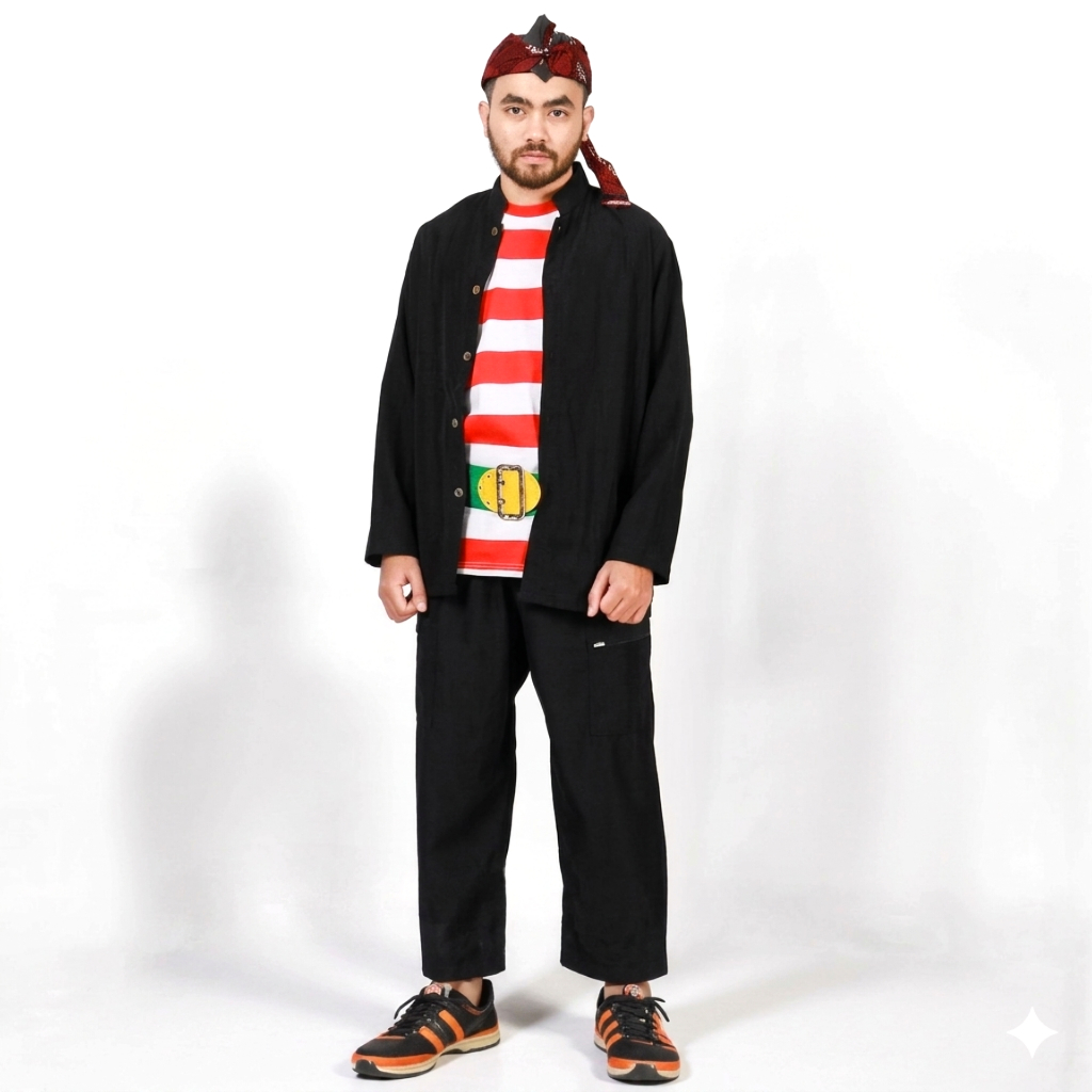 Fullset Baju Adat Madura Dewasa Gratis Kumis | Setelan Sakera Pria Laki Cowok | Kostum Pentas Seni K