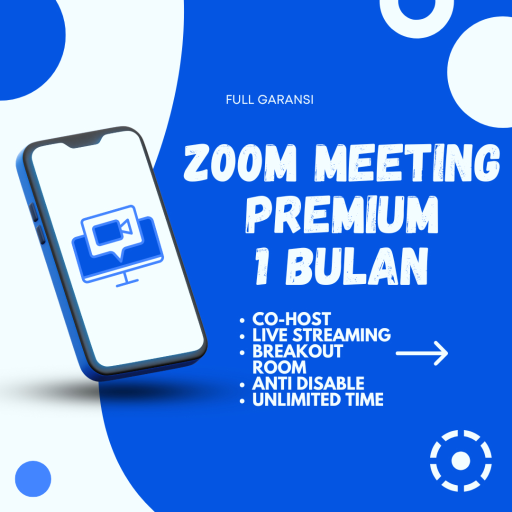 ZOOM PREMIUM 1 BULAN  FULL GARANSI 100 PESERTA