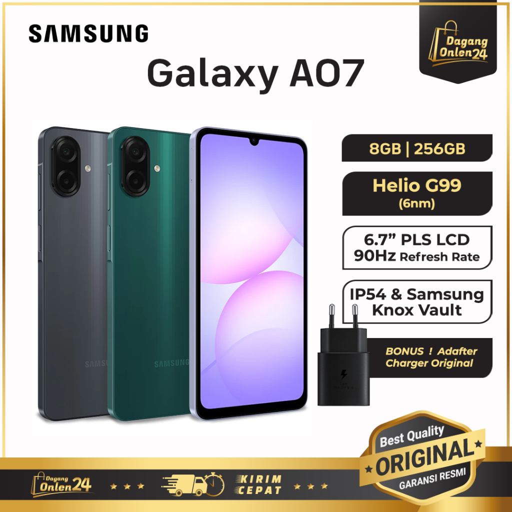 Samsung A07 8/256GB HP Murah Original 100% Android Terbaru 2025 Handphone 1 Jutaan Garansi