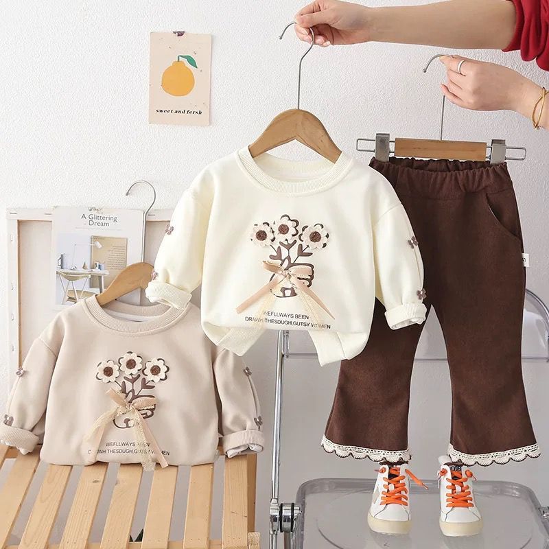 Setelan Import Baju & Celana Panjang Anak Perempuan Usia 1-4 Tahun | Fashion Trendy Terbaru Anak Cew
