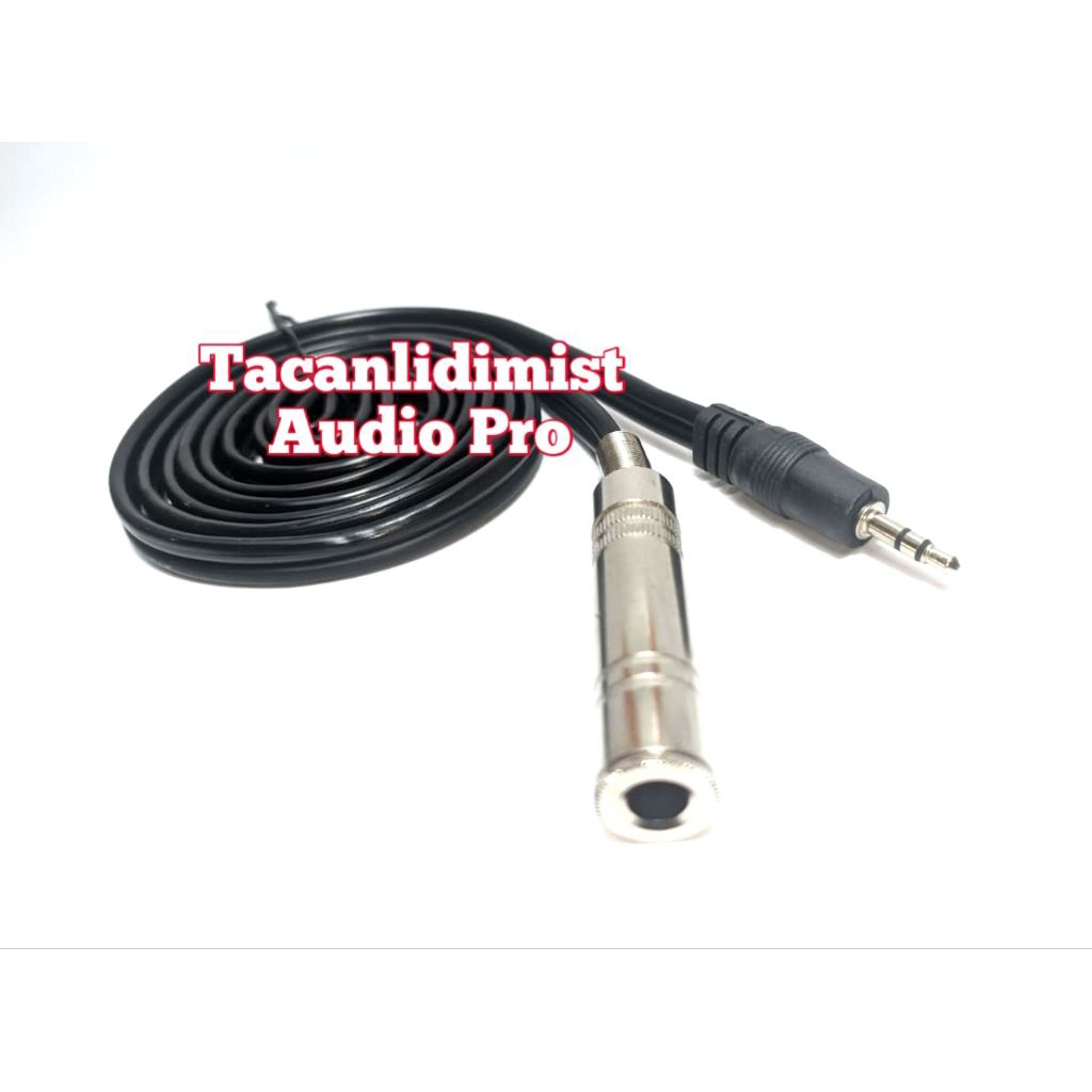 Kabel Audio Sambungan Mic Ke Aux Jack Cover Mic 6.5mm To Mini Stereo 3.5mm Kabel Atn Berkualitas