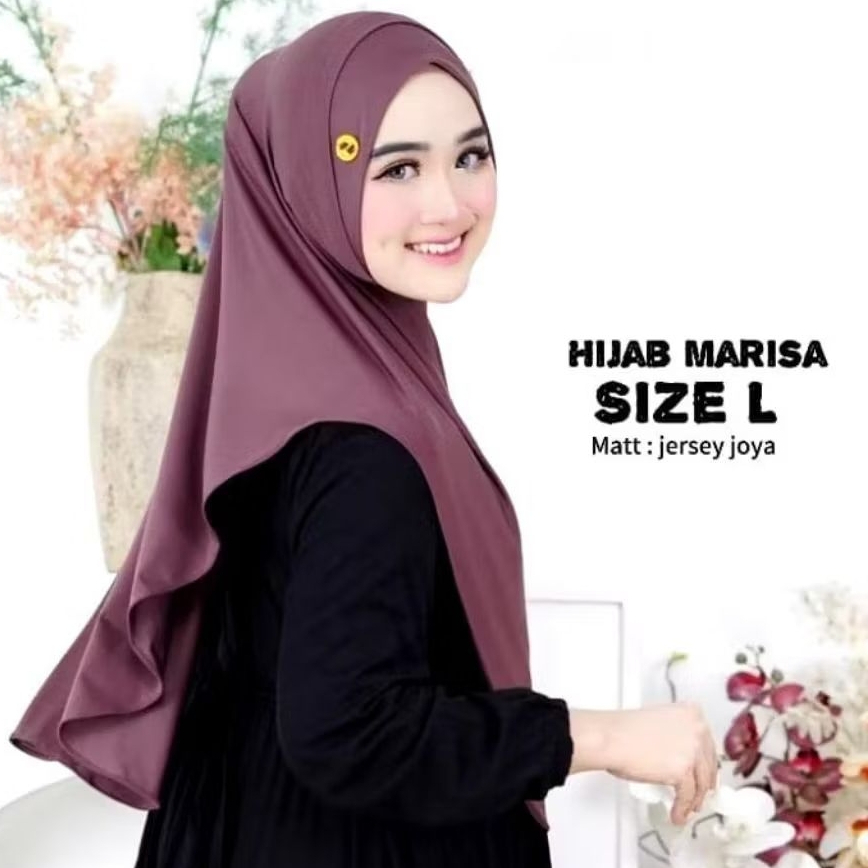 MARISA SIZE L - HIJAB INSTAN DAILY TERBARU HIJAB JUMBO TERBARU BAHAN JERSEY ZOYA