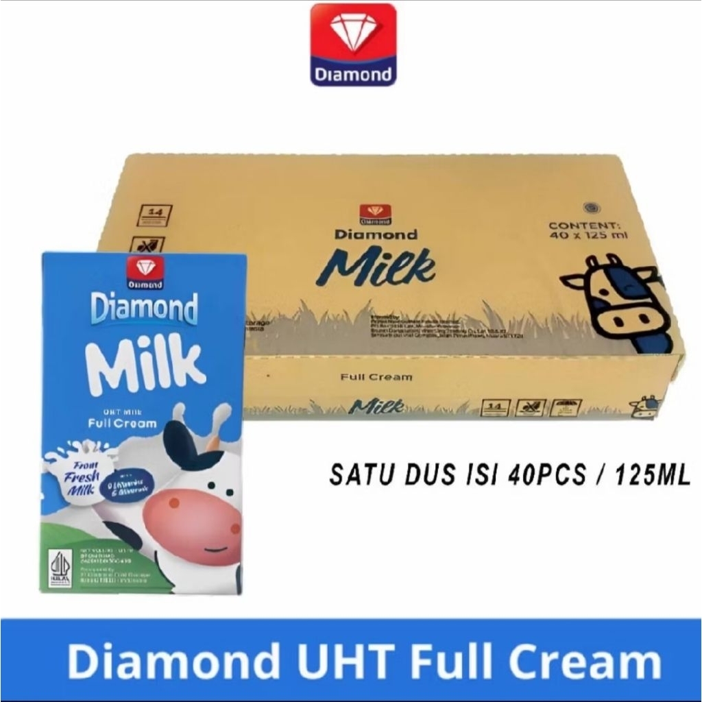 Diamond Susu Full Cream UHT 125 ML