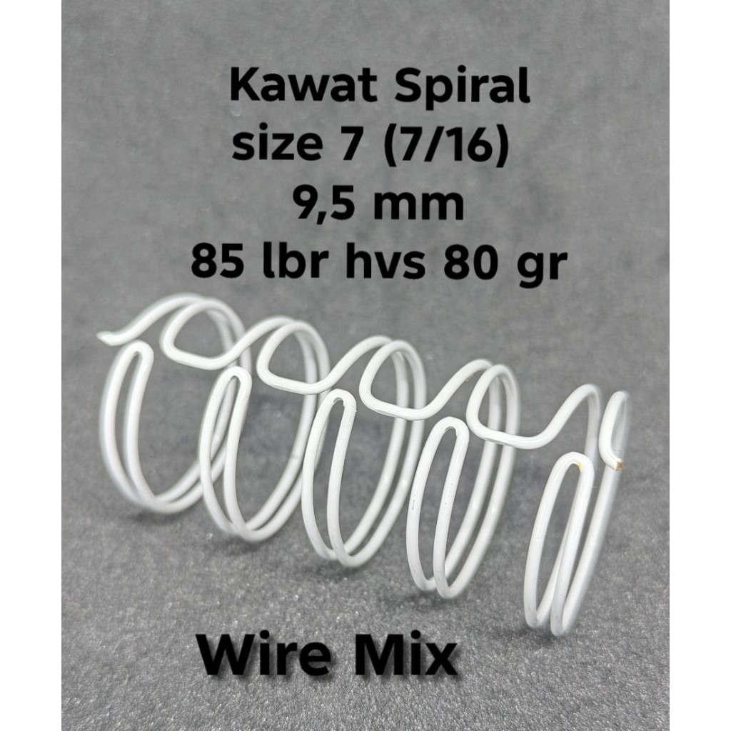 Kawat Spiral JBI A4 No. 7 (7/16) isi 100 btg