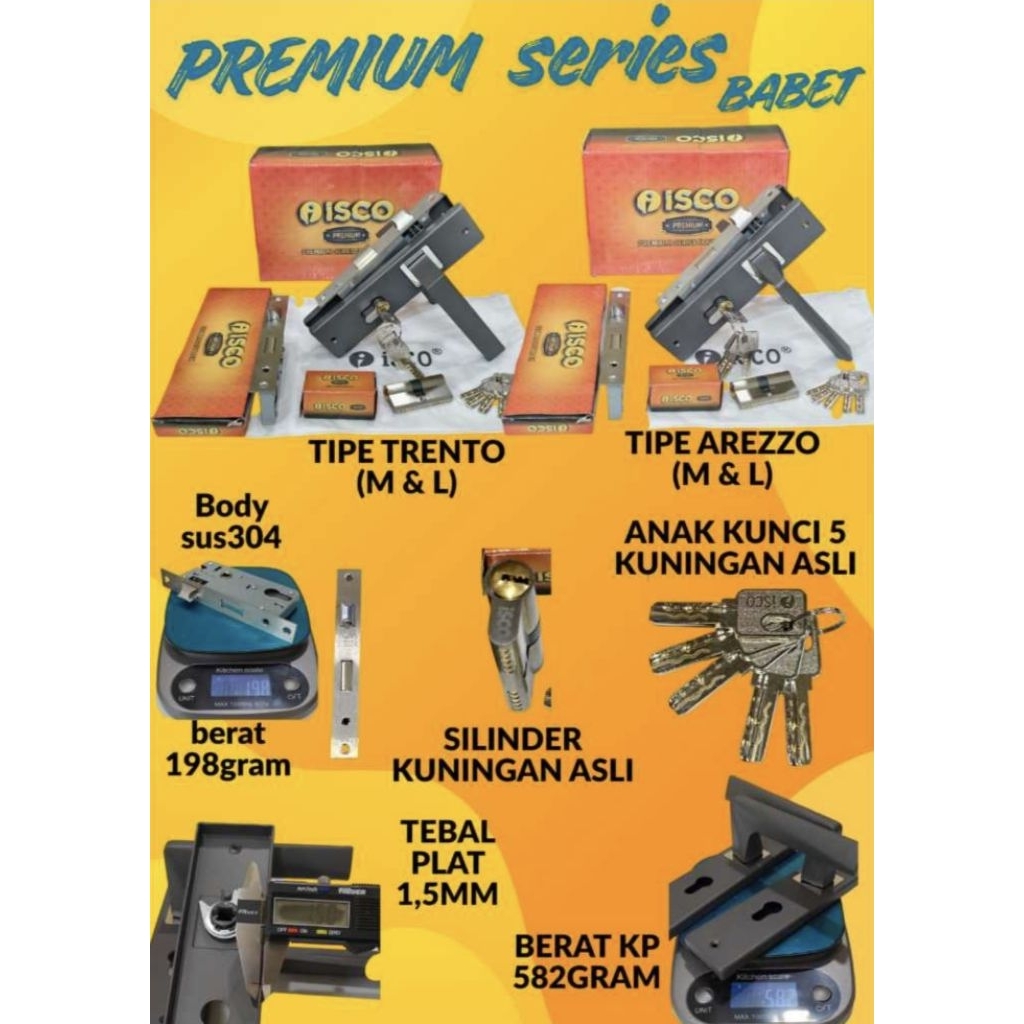 kunci pintu tanggung /kunci pintu tanggung  premium