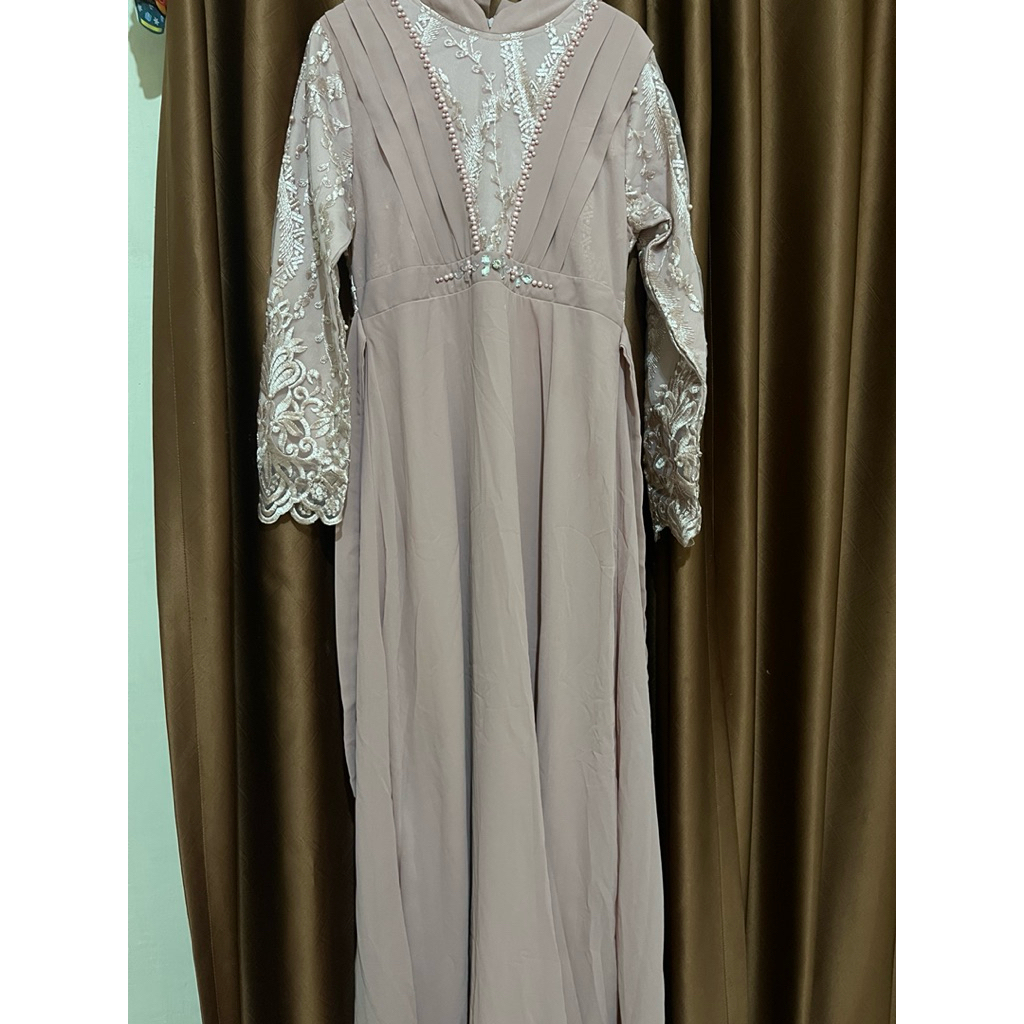 pl preloved dress kondangan gaun pesta lilac ungu