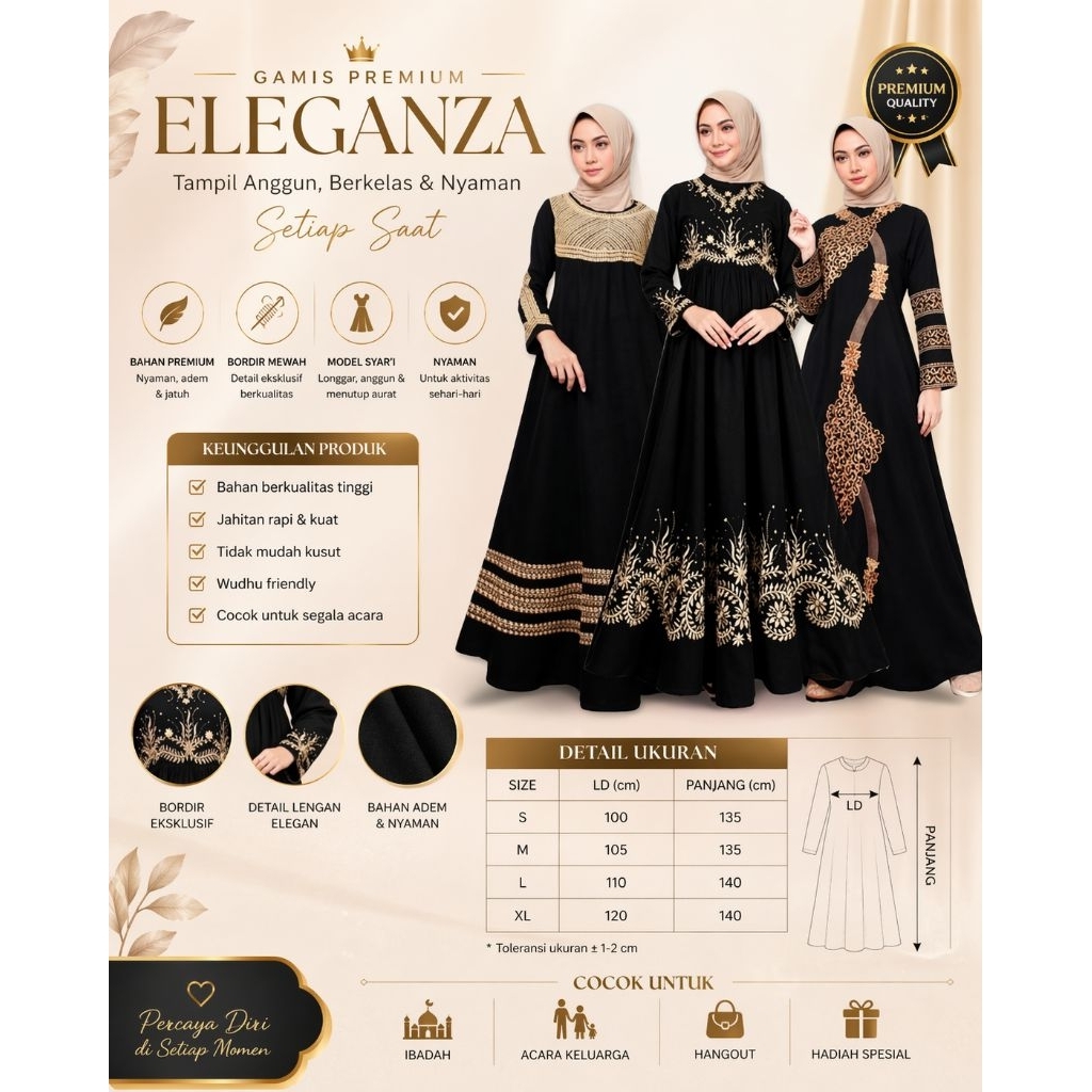 DRESS SYARI HITAM GAMIS WANITA DEWASA IBU MUSLIMAH MEWAH MODEL TERBARU ELEGAN BAJU DRESS ABAYA TURKE