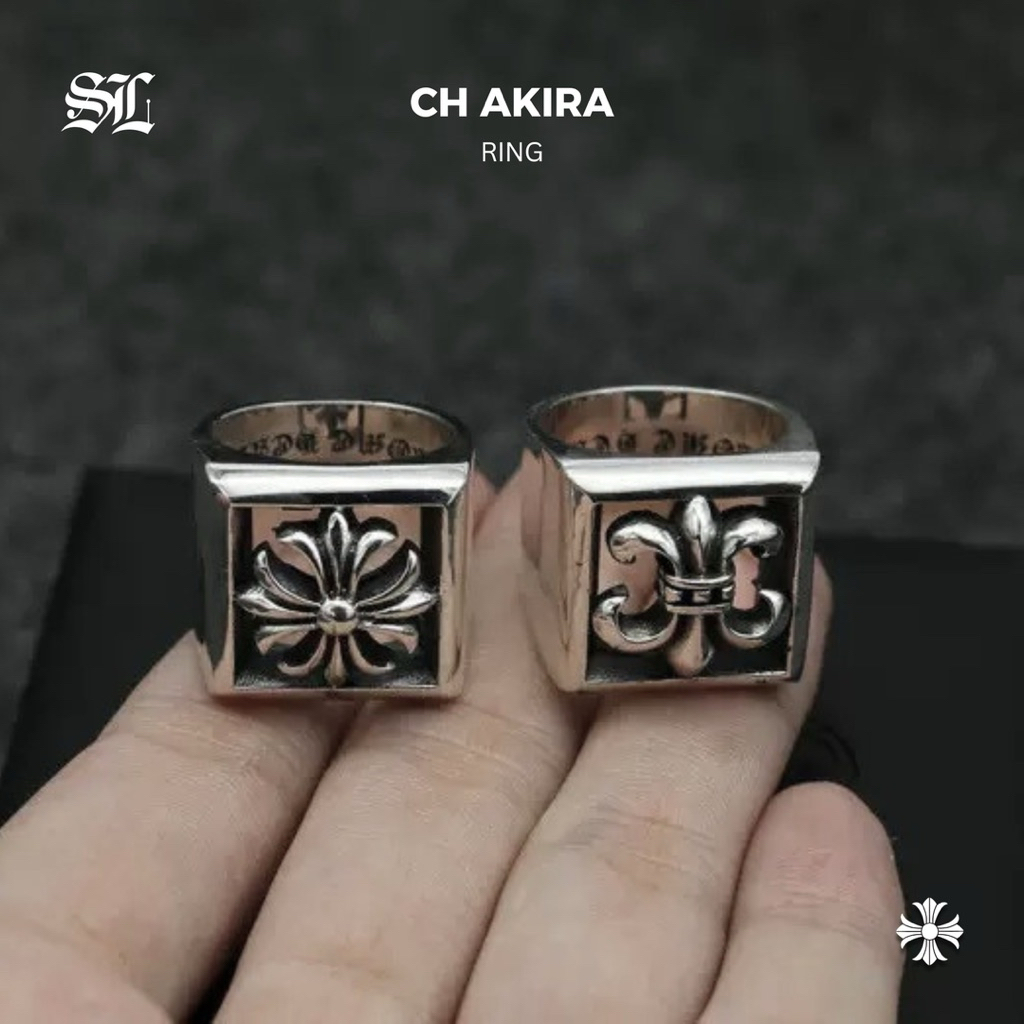 Chrome Hearts Akira Ring - Cincin Chrome Hearts Pria Anti Karat Grade 1/1 Original Premium