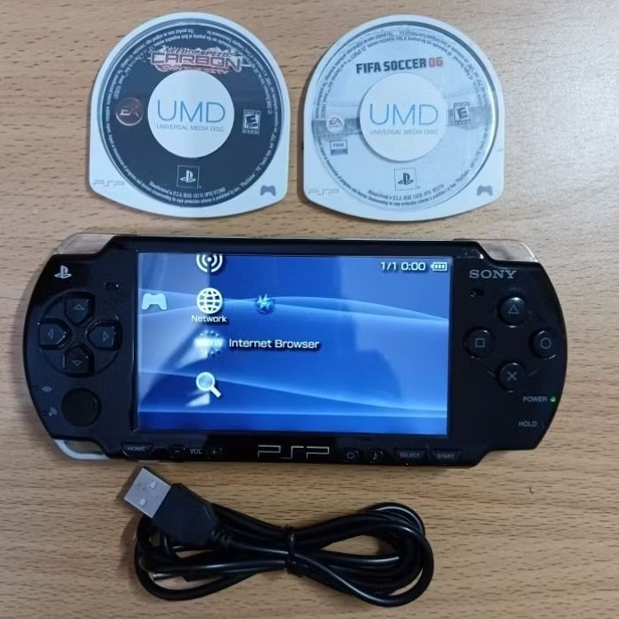 PSP Slim 2001 Mulus Like New Plus Bonus Kaset Game UMD