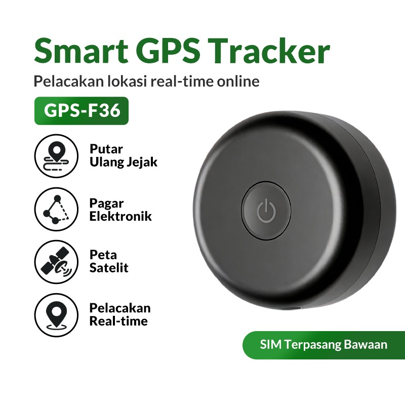 GPS F36 Tracker Mini Anti Hilang  Anti Maling  Pelacak Real-Time Tanpa Batas  Support Android  iPhon