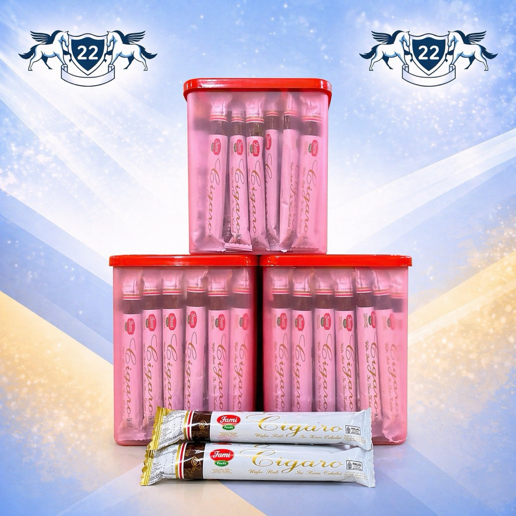 Wafer Roll Cigaro Cokelat Isi Banyak
