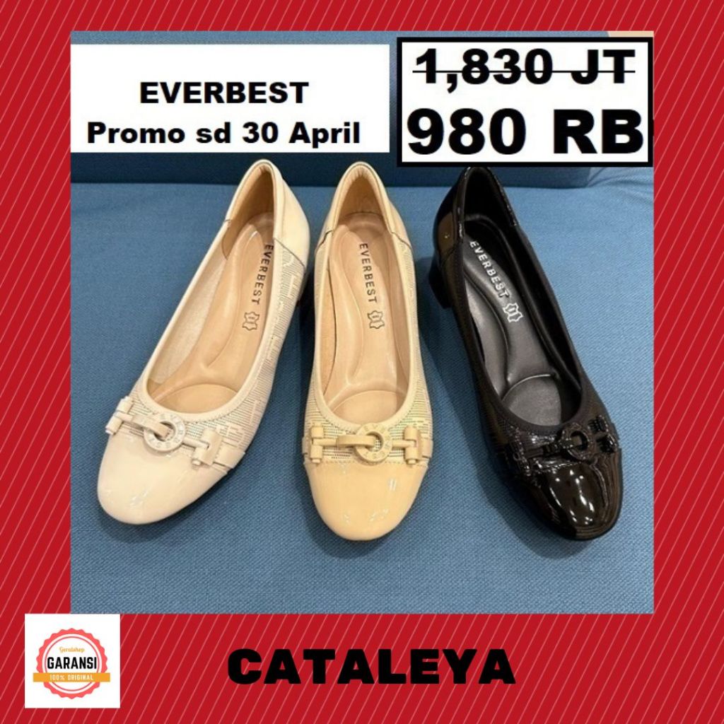Sepatu heels kerja wanita perempuan EVERBEST SALE SERI CATALEYA 100% ORI