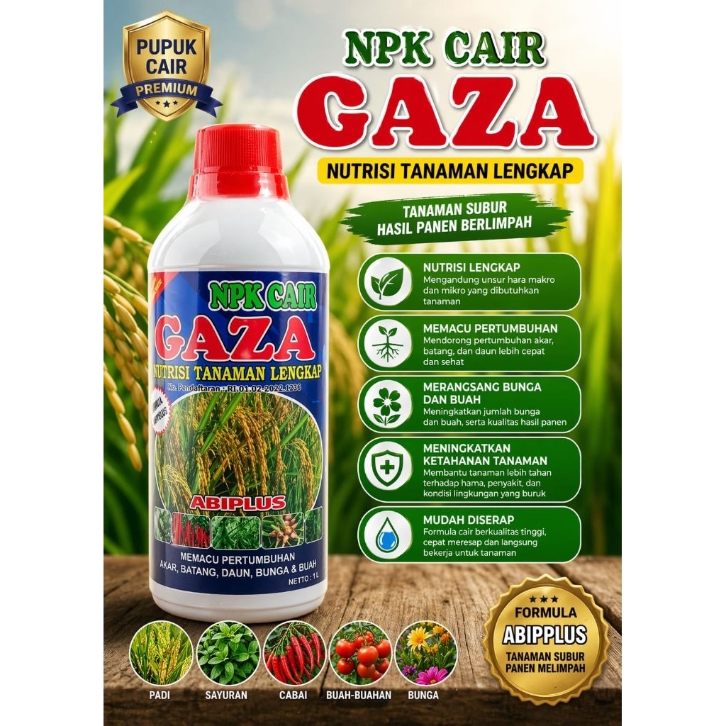 nutrisi NPK cair GAZA ABIPLUS