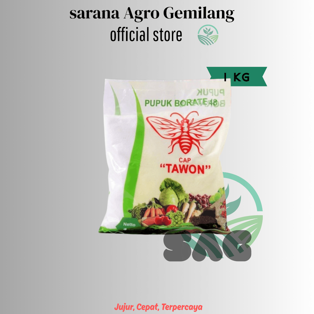 Pupuk Borate 48 Cap Tawon - Pupuk Mikro dengan Boron 48% untuk Segala Jenis Tanaman
