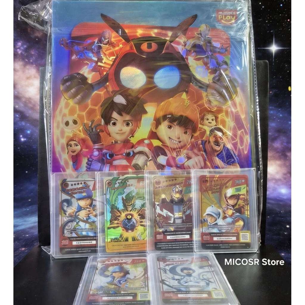 Album original monsta galaxy & bonus 8 kartu boboiboy