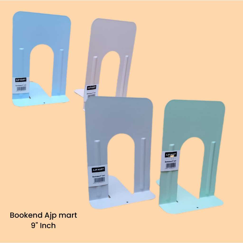 PEMBATAS BUKU BESI BOOK END BESAR 9 IN MAGAZINE HOLDER BOOKEND WARNA HITAM BAGUS
