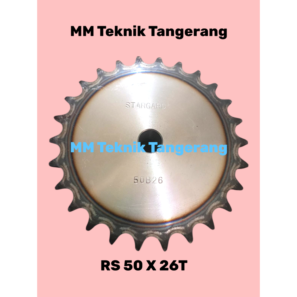 Sprocket RS 50 x 26 T Gear Rantai Single Gir gigi Z 26T RS50 -1 50Z26 50X26T 50-1 tipe B Sproket spr