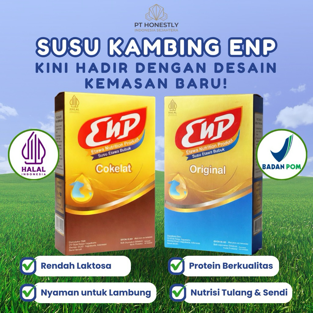 SUSU KAMBING ENP | BPOM HALAL Rendah Lemak untuk Kesehatan Gigi, Sendi dan Tulang