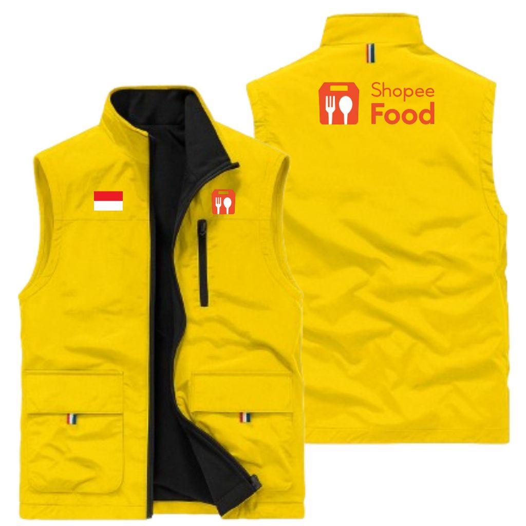 PROMO Rompi Original Shopee Food / Rompi Zipper Shopee Food
