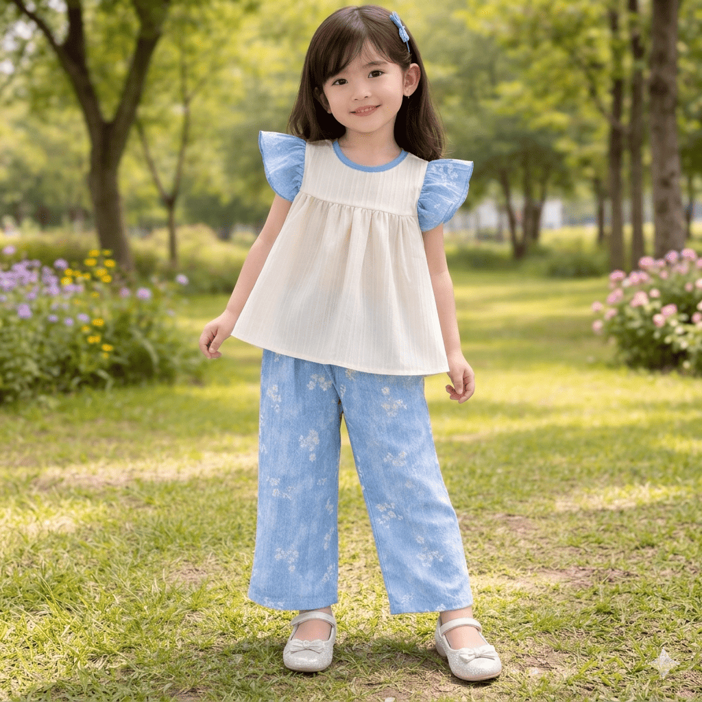 Set Aira Setelan Anak Perempuan Baju Daily Cantik Bahan Adem