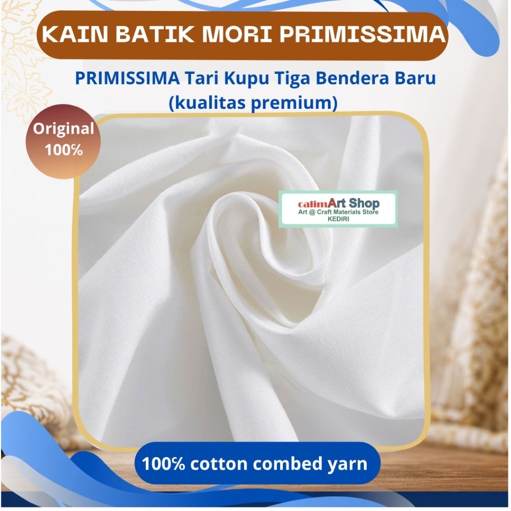 PRIMISSIMA TARI KUPU -  KAIN BATIK MORI PRIMISIMA METERAN uk. 106cm