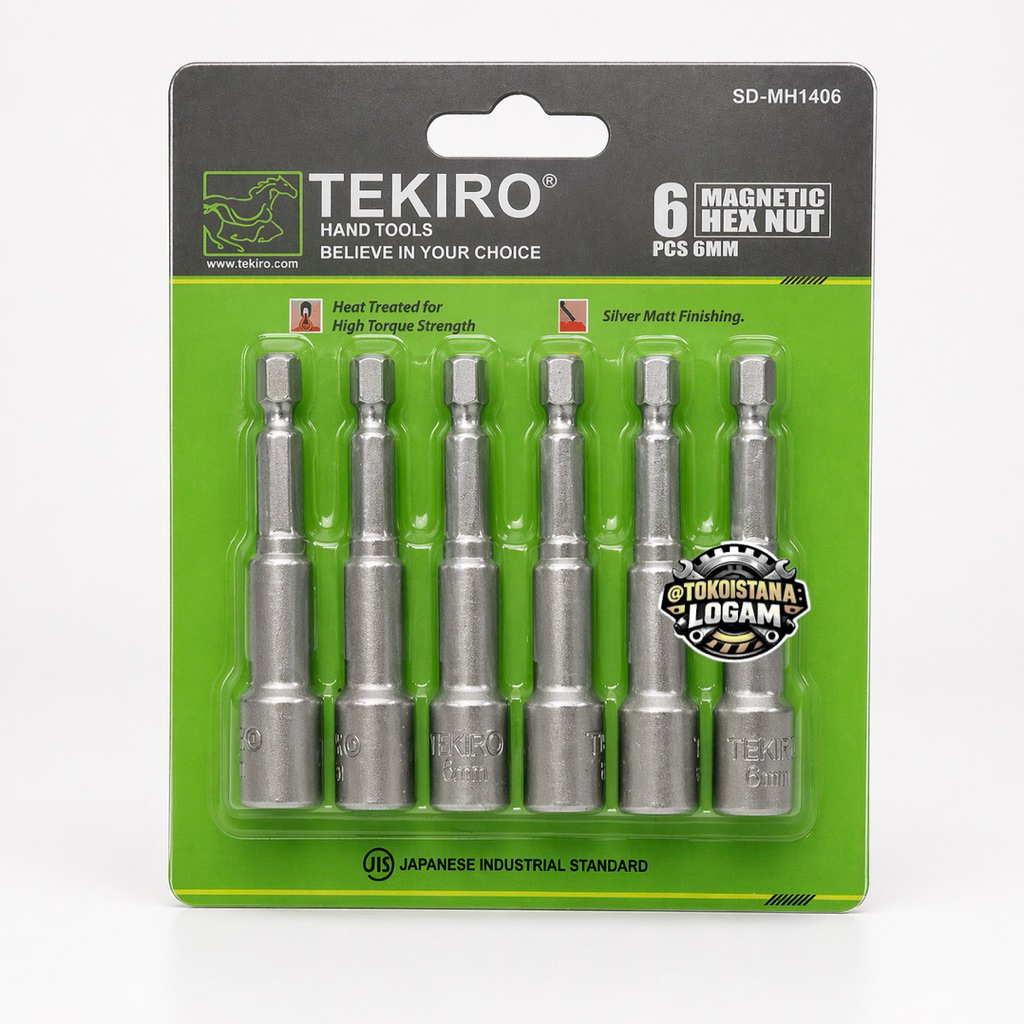 Tekiro Mata Bor Kunci Roofing Magnetic Hex Nut 6mm x 65mm