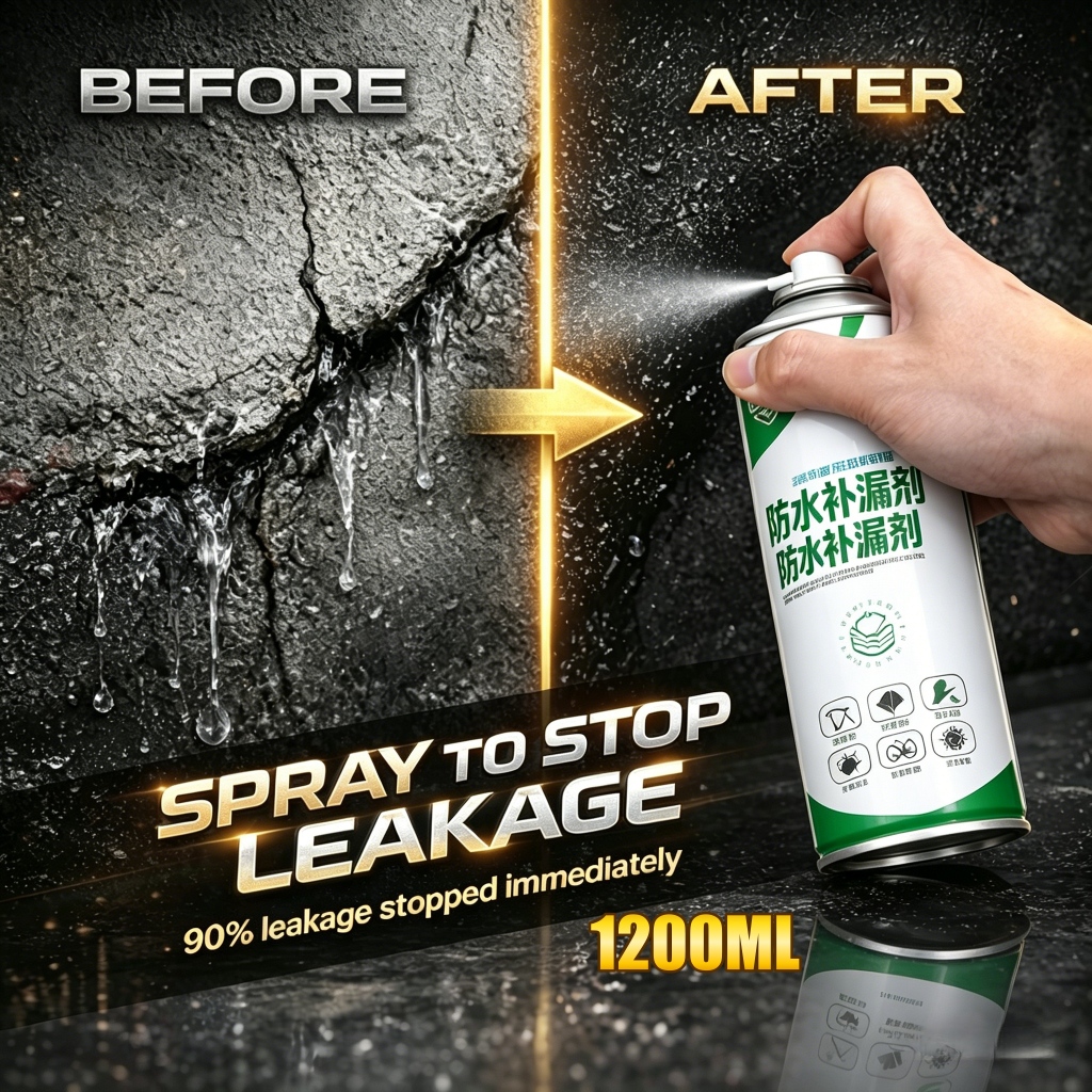 1200ML Spray anti bocor waterproof Sealent cat tembok anti bocor Tambal seng atap bocor Penambal