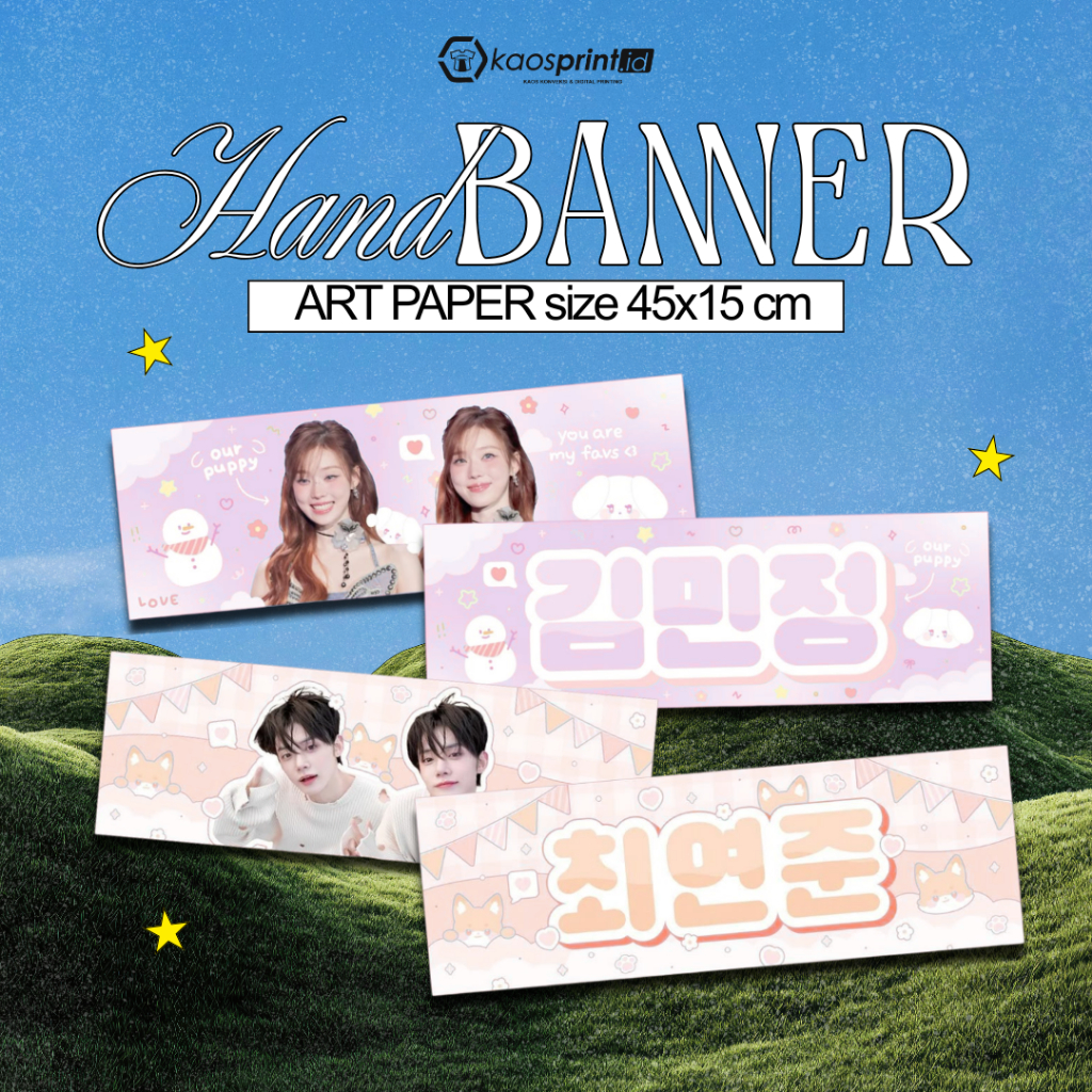 HAND BANNER ART PAPER 45x15 cm GLOSSY/DOFF