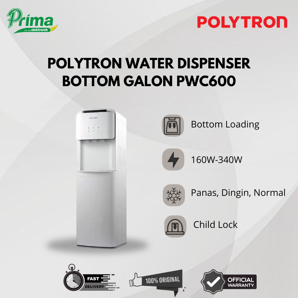 POLYTRON PWC600 DISPENSER GALON BAWAH NEW
