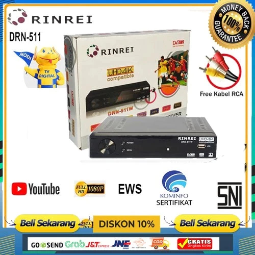 STB Rinrei DRN-511A / 511W / 511C DVB T2 Digital TV Support Wifi