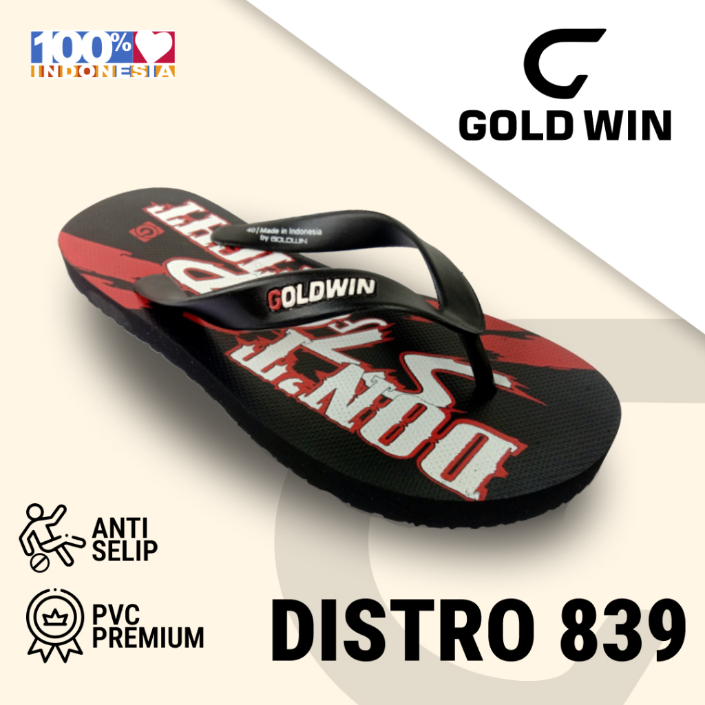 Sandal Jepit Pria GOLDWIN Merah – Anti Slip EVA Premium Size 38–42