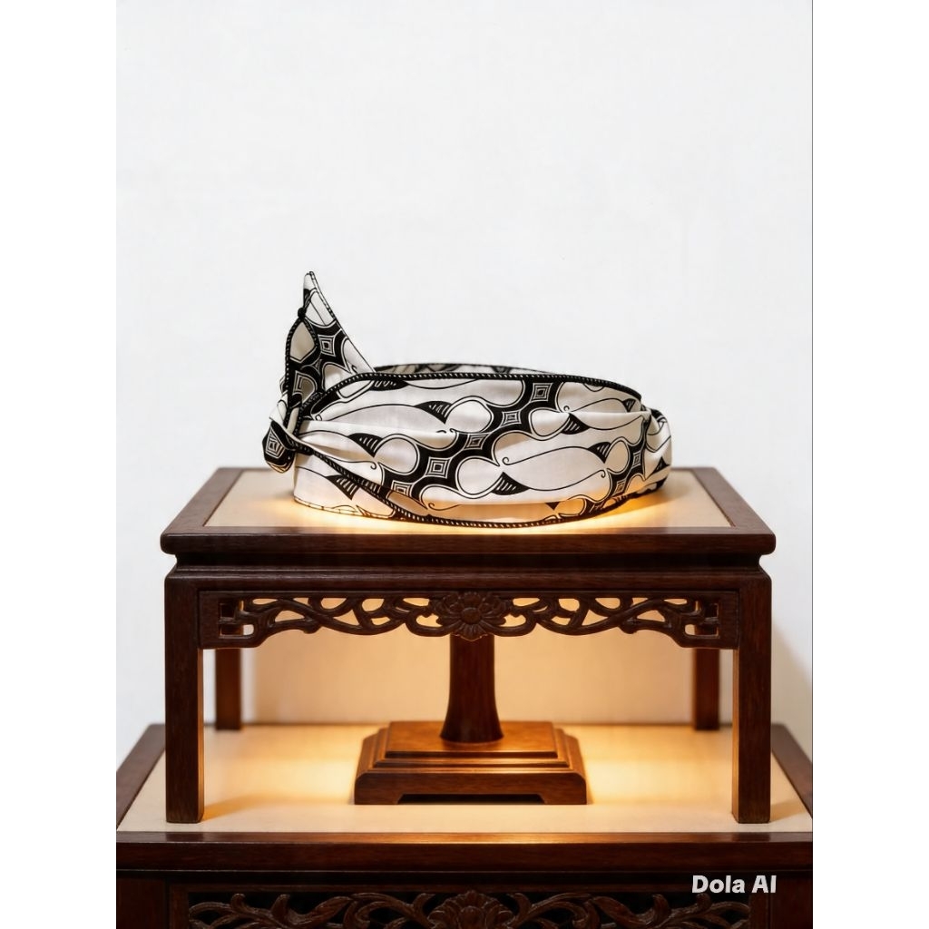iket kepala Sunda mahkota wangsa motif lereng besar