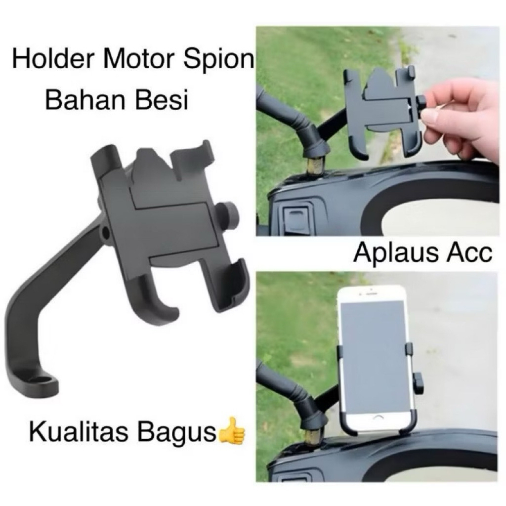 Holder Motor Spion HM-20 Besi Hitam/Silver