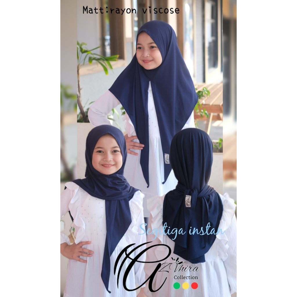 [AZVHIRA] Hijab Segitiga Instan Baby & Kids Rayon Viscose