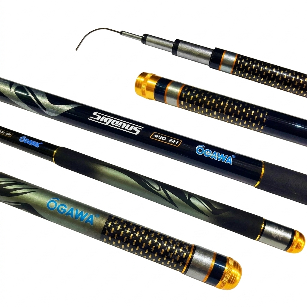 Joran Tegek Ogawa Siganus 450 High Carbon Original - Joran Pancing Carbon Ringan Kaku Ruas Panjang S